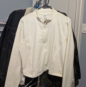 PINK Victoria's Secret Cream Quarter-Zip Pullover